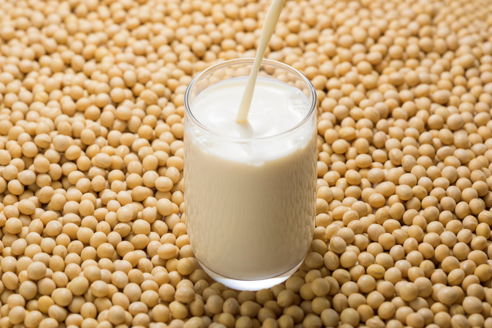 Soymilk is a plant-based drink produced by soybeans
