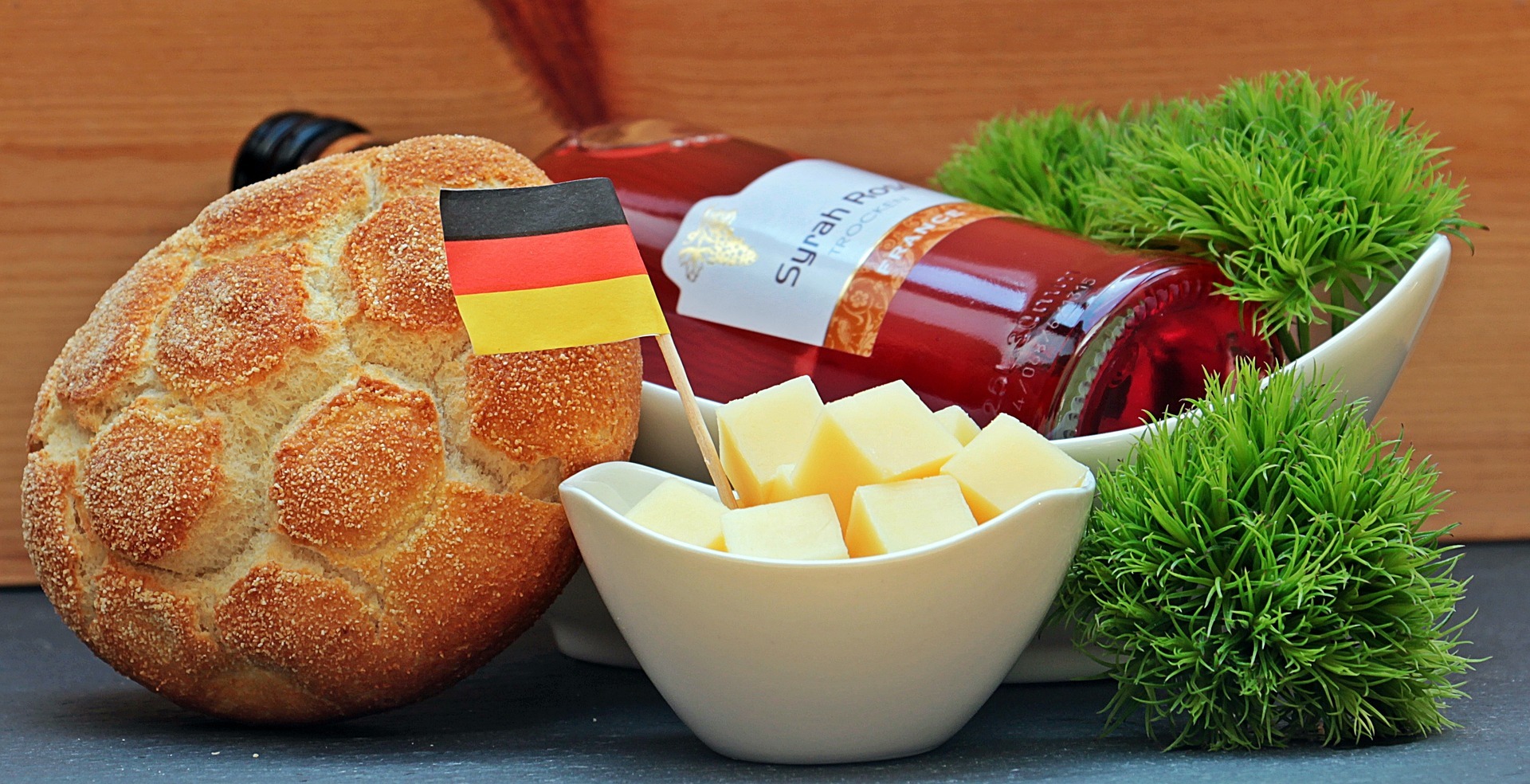 ドイツ国旗と食べ物