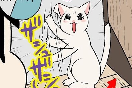 【漫画】第100話：「やっぱり壁の方が好きニャ」爪とぎを使ってくれない猫さん【すずらんちゃん】