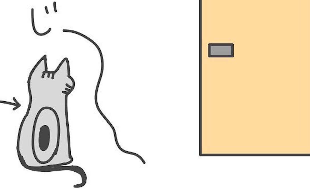 【漫画】第40話：「気になるニャ」隣の部屋にいる先住猫を意識するニャンコ【あめ次郎ちゃん】
