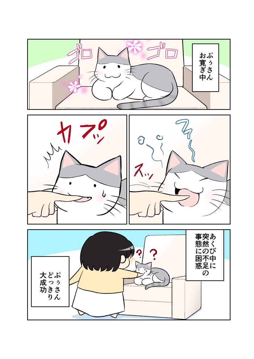 猫　ドッキリ　漫画