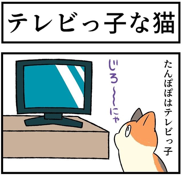 猫　テレビ　漫画