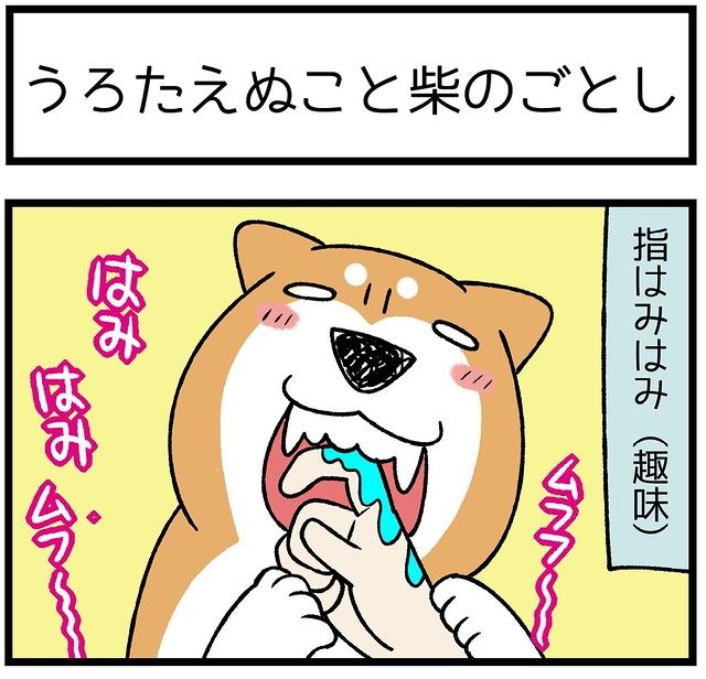 犬　甘噛み　漫画