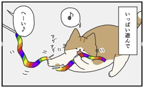 猫　遊ぶ　漫画