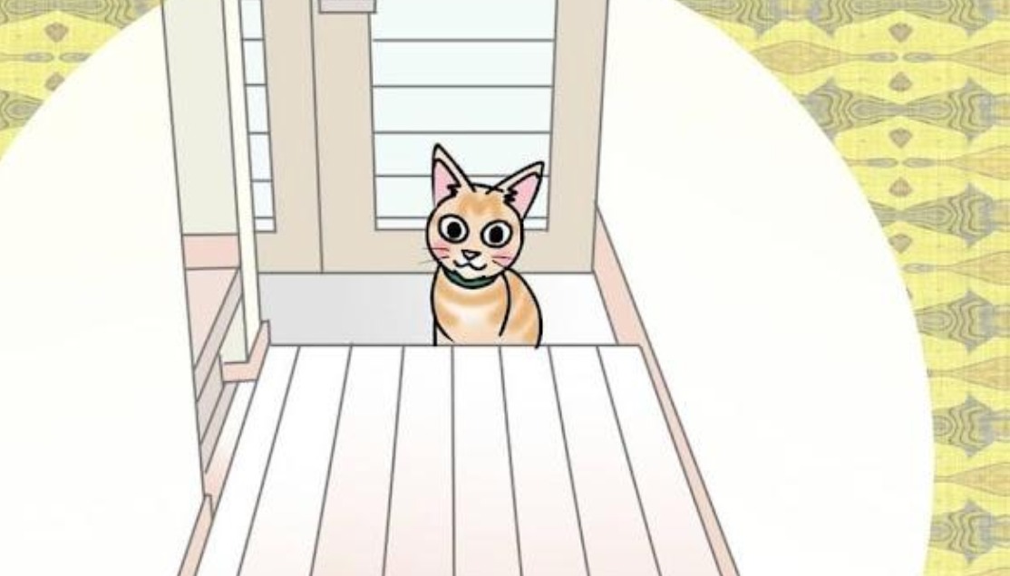 【漫画】第63話：いるのは分かってるニャ！部屋の前で出待ちする猫くんに笑っちゃう【まるくん】