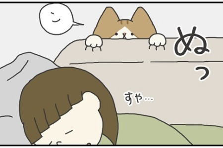 【漫画】第162話：「お昼寝は許さニャイ！」飼い主さんに圧をかける猫くんが面白い【ふとしくん】