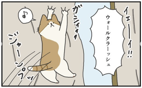 猫　大ジャンプ　漫画