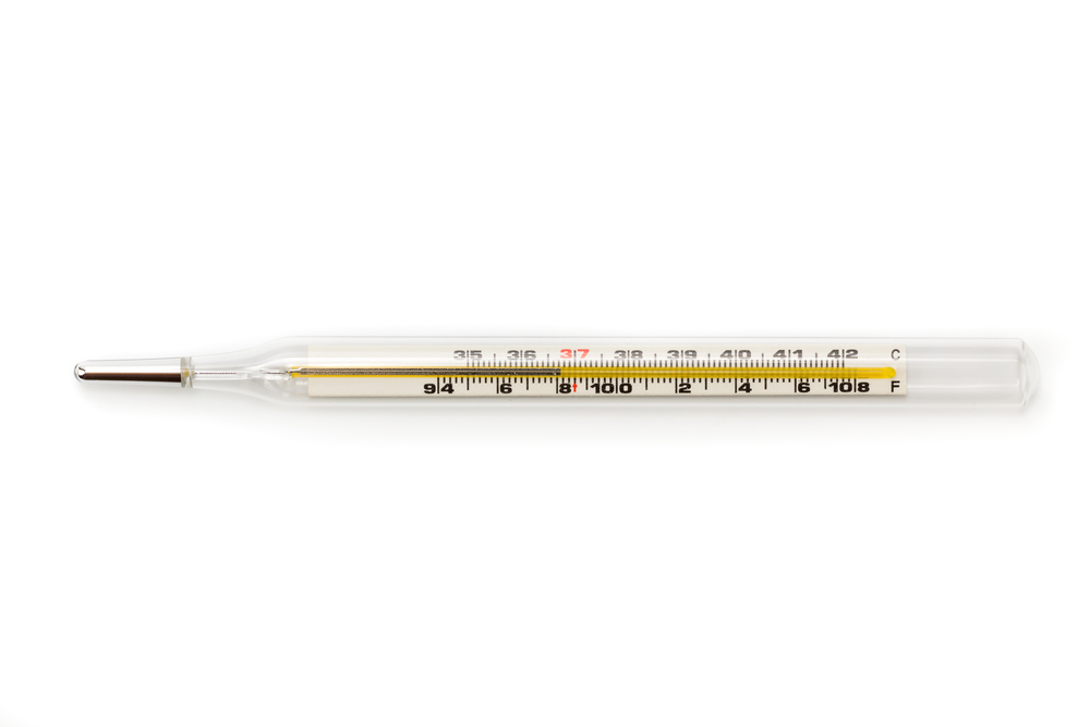 Medical: Thermometer on White isolated