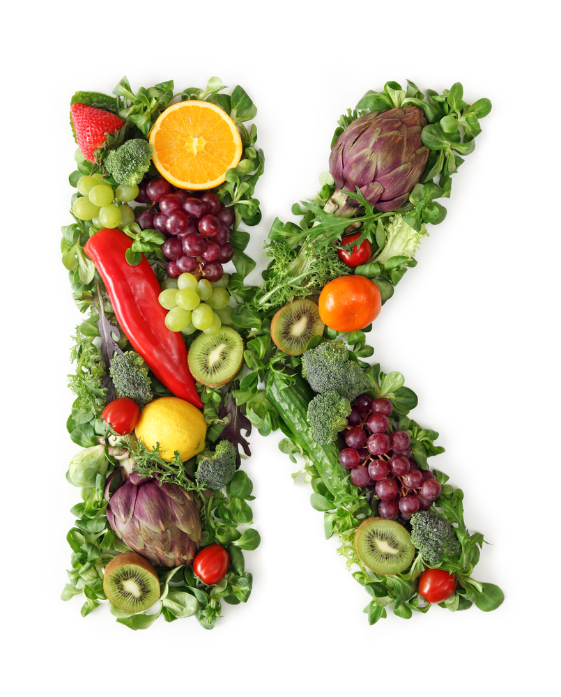 Fruit and vegetable alphabet - letter K